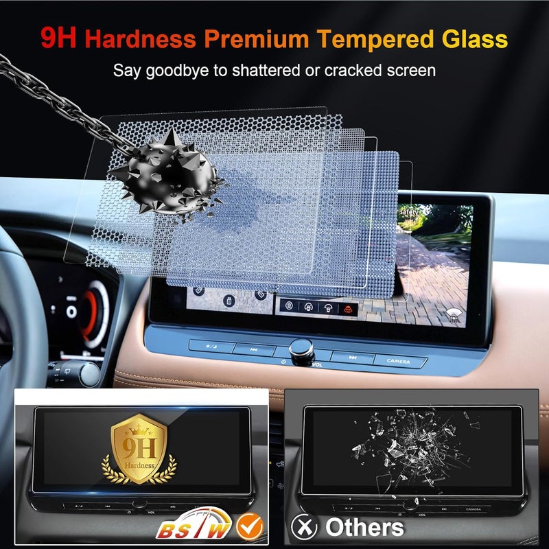 BSTW for 2025 Nissan Rogue 12.3 Inch Screen Protector for 2023-2025 Nissan Altima (2.0 SR/SL) / 2024 2025 Rogue (Platinum/SL) 12.3" Color Display Tempered Glass Protective Film - Image 4
